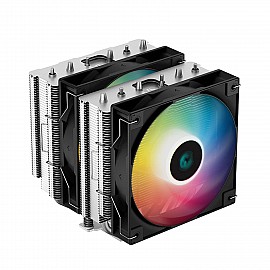 Deepcool AG620 ARGB Dual-Tower 120mm CPU Air Cooler (Support for Intel LGA2066/ 2011-v3/ 2011/ 1700/ 1200/ 1151/ 1150/ 1155 and AMD AM5/AM4) - Black