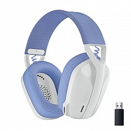 Logitech G435 Light Speed and Lightweight Gaming Bluetooth Wireless Over Ear Headphones with Mic, 18H Battery, Compatible for Dolby Atmos, Pc, Ps4, Ps5, Mobile - White