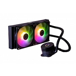 Cooler Master ML240L Core ARGB CPU Liquid Cooler - Black (Supports Intel & AMD Processors - LGA1700, LGA1200, LGA1151, AM5, AM4 | Gen S Dual Chamber Pump | 240mm AIO | New Pressure Optimised Fans)