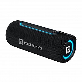 Portronics Resound 2 15W HD Sound Portable Wireless Bluetooth Speaker, in-Built Mic, RGB Lights, TWS Connectivity, Bluetooth v5.3, IPX5 Water Resistant, Type C Charging Port - Black