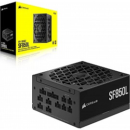 Corsair SF850L Fully Modular Low-Noise SFX Power Supply - ATX 3.0 AND PCIe 5.0 Compliant - Quiet 120mm PWM Fan - 80 Plus Gold Efficiency - Zero RPM Mode - 105°C-Rated Capacitors