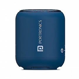 Portronics SoundDrum-1 10W TWS Portable Bluetooth 5.3 Speaker with Powerful Bass/ Inbuilt-FM/ Type C Charging Cable Included (Blue)