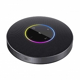 Portronics Talk Two Conference Speaker with Echo Cancellation and Noise Reduction, 3W Speakers and 3 Embedded Microphones 2M Microphone Coverage - Black