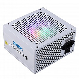 Zebronics VS500Z 500W Non Modular Premium Power Supply with Silent 120mm RGB Fan, Long Flat Cables, PCIe x 1, SATA x 4, 12V 32A (Max.), Over Voltage/Short Circuit Protection (White)