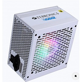 Zebronics Zeb-VS600Z 600W Non Modular Premium Power Supply with Silent 120mm RGB Fan, Long Flat Cables, PCIe x 1, SATA x 4, 12V 36A (Max.), Over Voltage/Short Circuit Protection - White
