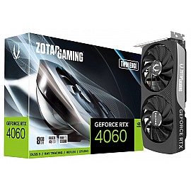 Zotac Gaming GeForce RTX 4060 8GB Twin Edge GDDR6 128-Bit Dual Fan Graphics Card (ZT-D40600E-10M)