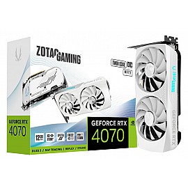 Zotac Gaming GeForce RTX 4070 Twin Edge OC White Edition 12GB GDDR6X 192-Bit Dual Fan Graphics Card (ZT-D40700Q-10M)