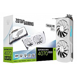Zotac Gaming GeForce RTX 4070 SUPER TWIN EDGE OC WHITE Edition 12GB GDDR6X 192-Bit Dual Fan Graphics Card (ZT-D40720Q-10M)